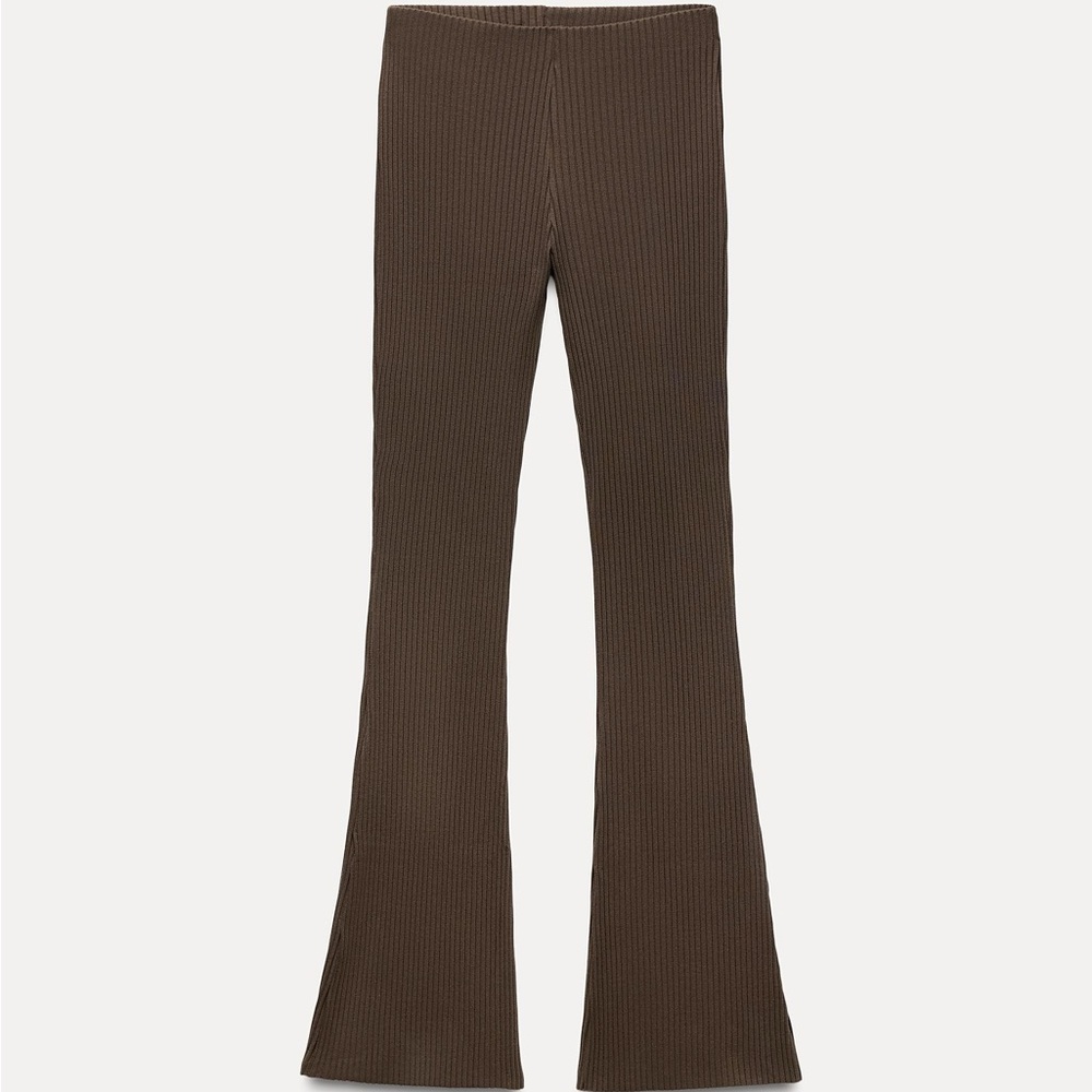 Zara Flared Ribbed Pants - Picture 2 of 4